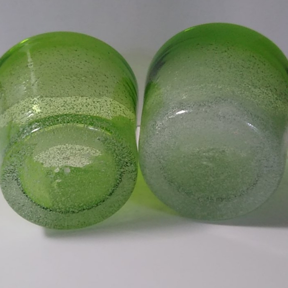 Green Blown Glass Votive Candle Holders - Picture 5 of 6